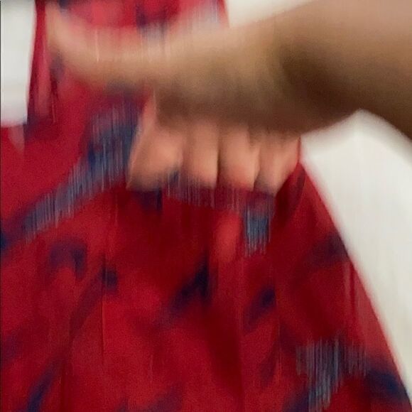 Poetry sheer print blouse racer back size large - Picture 7 of 8